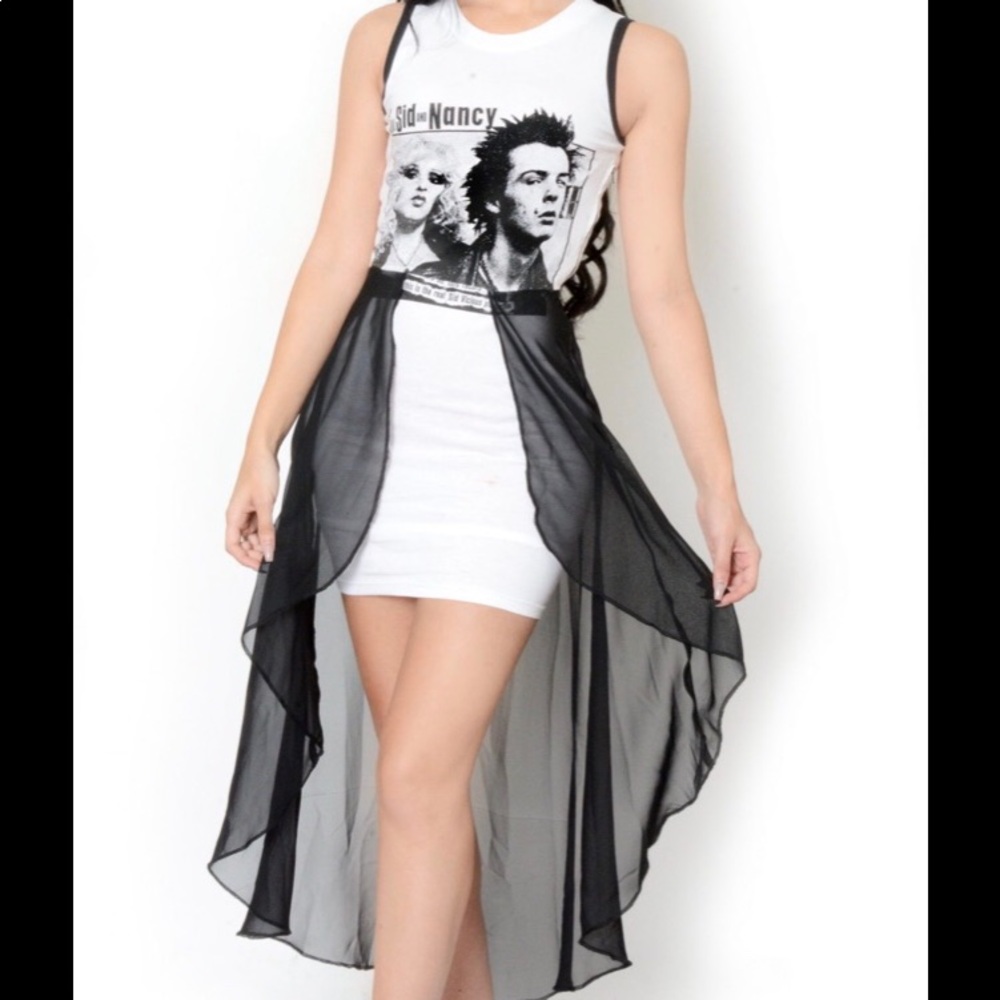 Veras Eye Candy Sid and Nancy bodycon with mesh